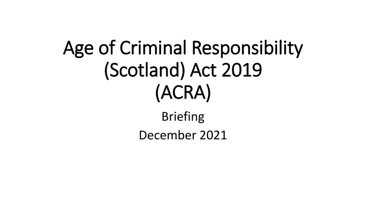 age of criminal responsibility age of criminal