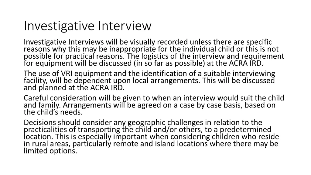 investigative interview