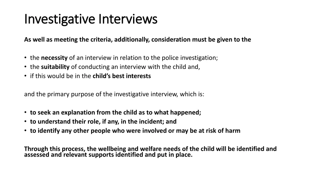 investigative interviews investigative interviews
