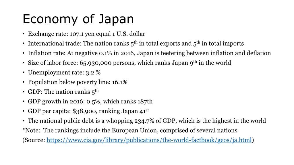economy of japan