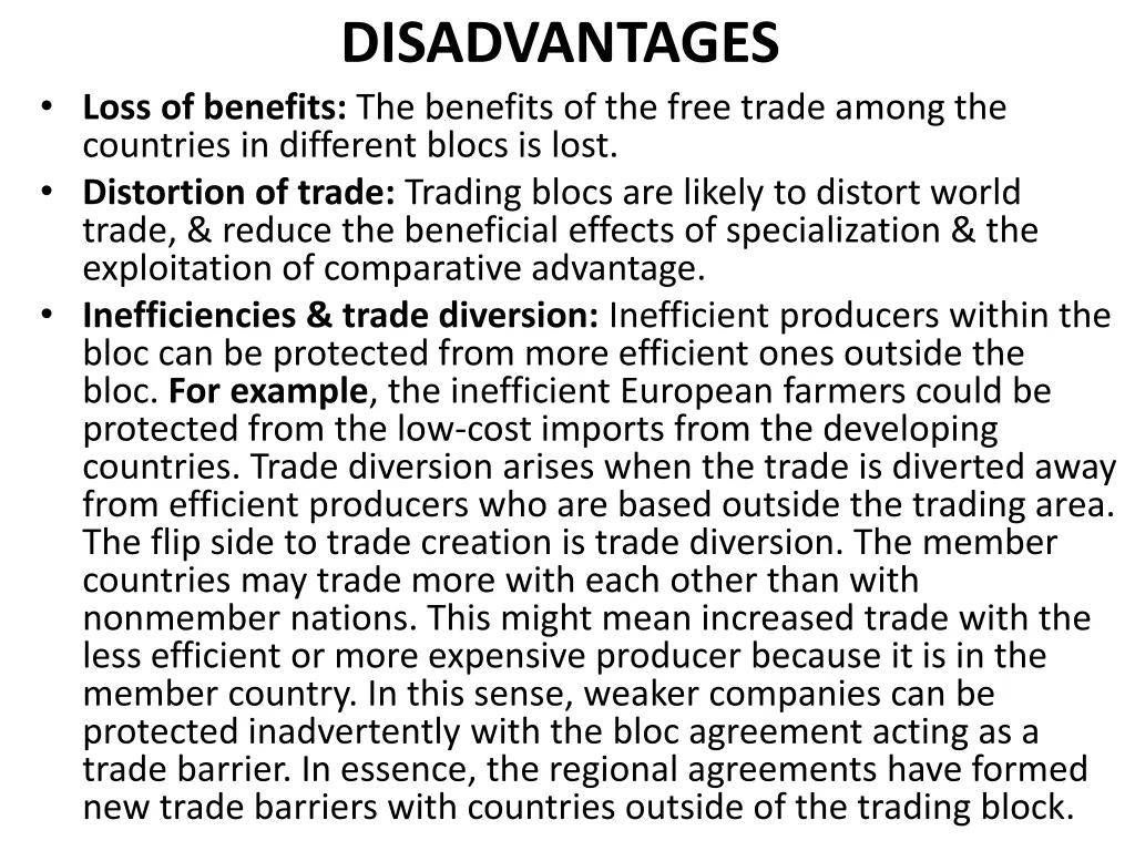 disadvantages
