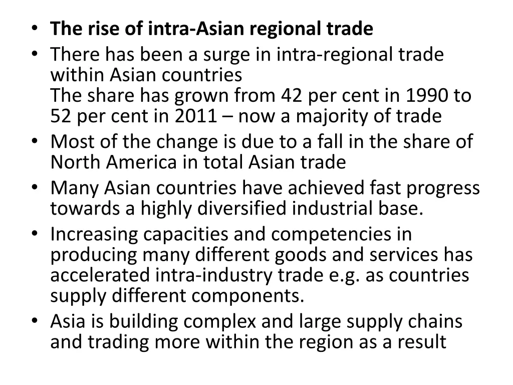 the rise of intra asian regional trade there