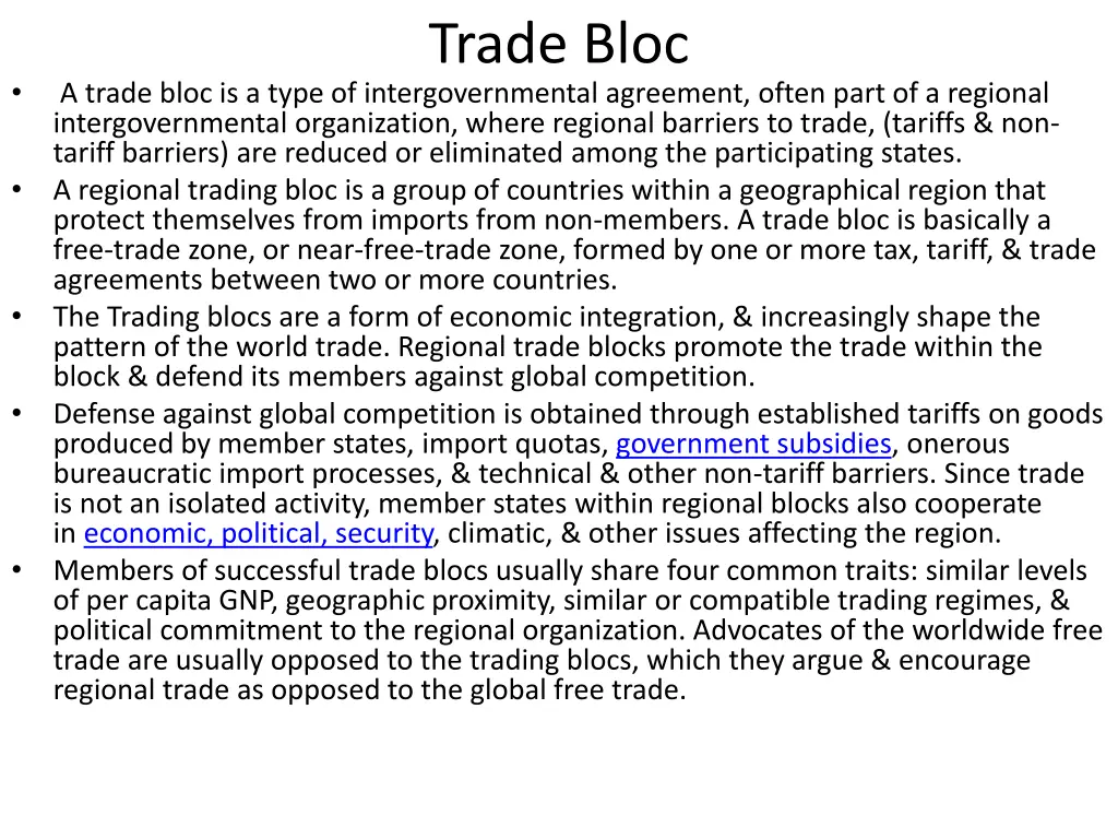trade bloc