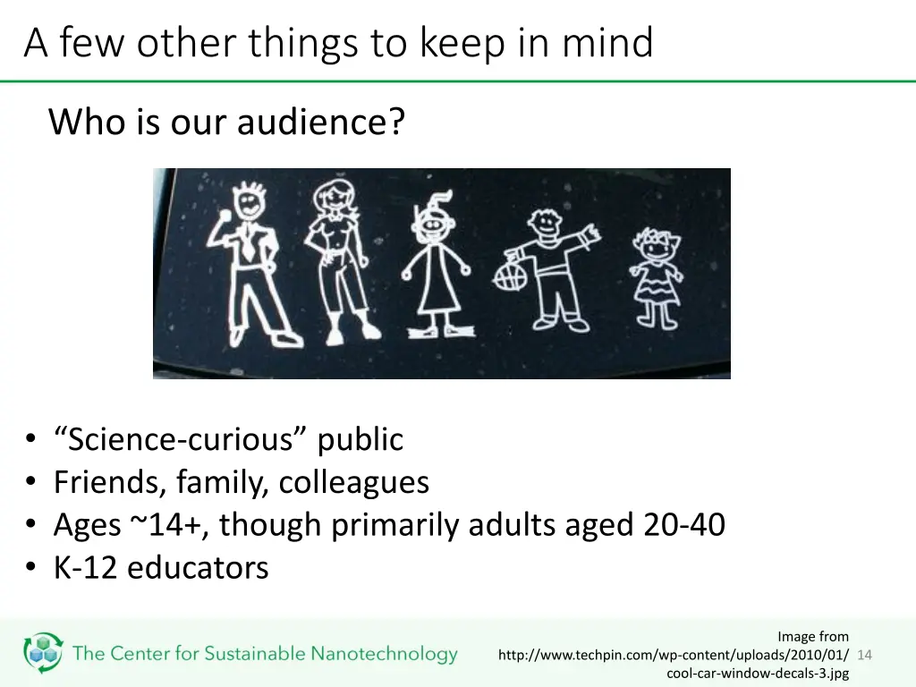 a few other things to keep in mind
