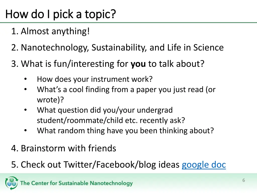 how do i pick a topic how do i pick a topic
