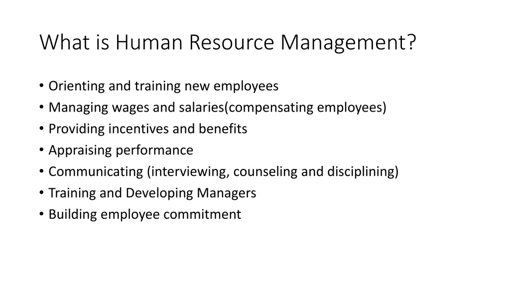 what is human resource management 1