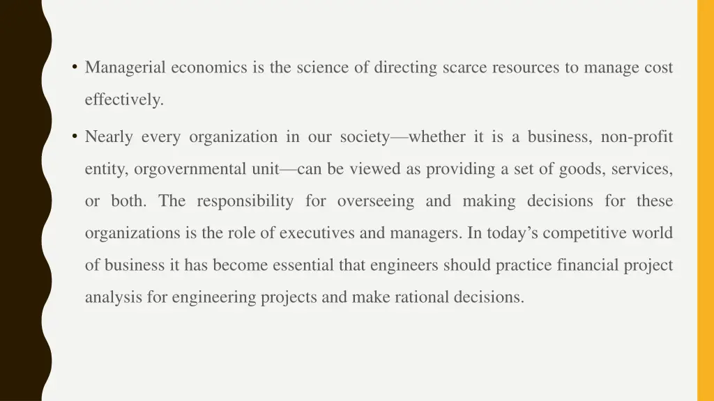 managerial economics is the science of directing