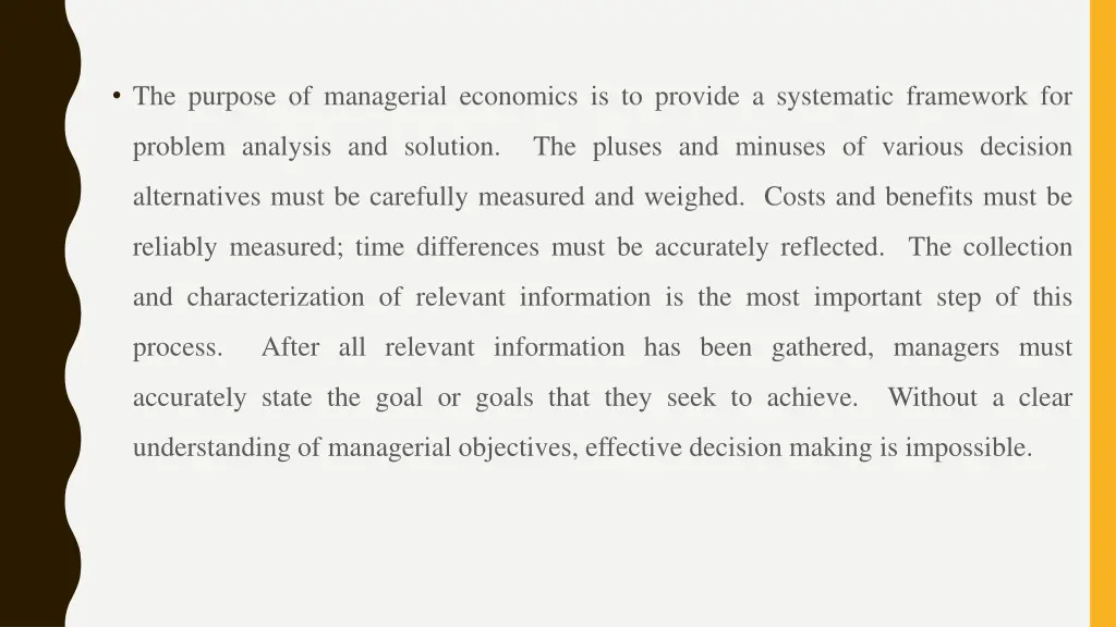 the purpose of managerial economics is to provide