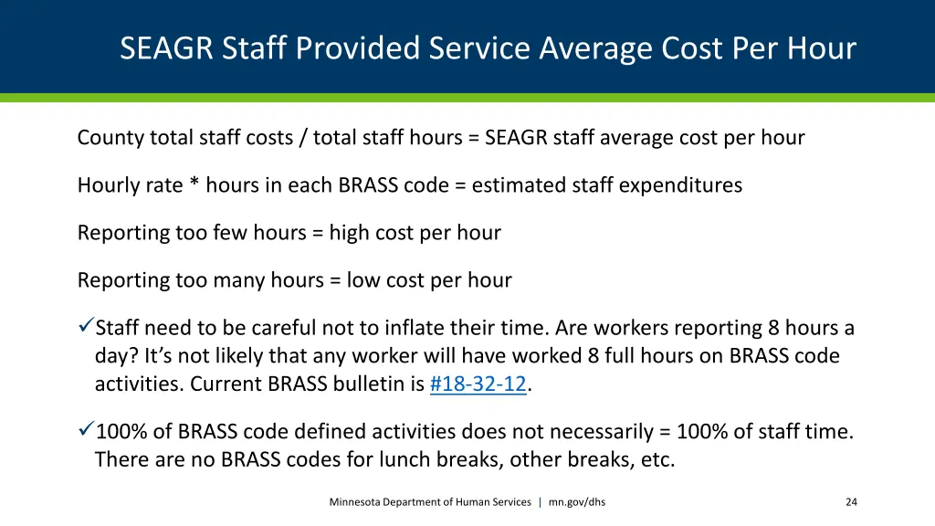seagr staff provided service average cost per hour