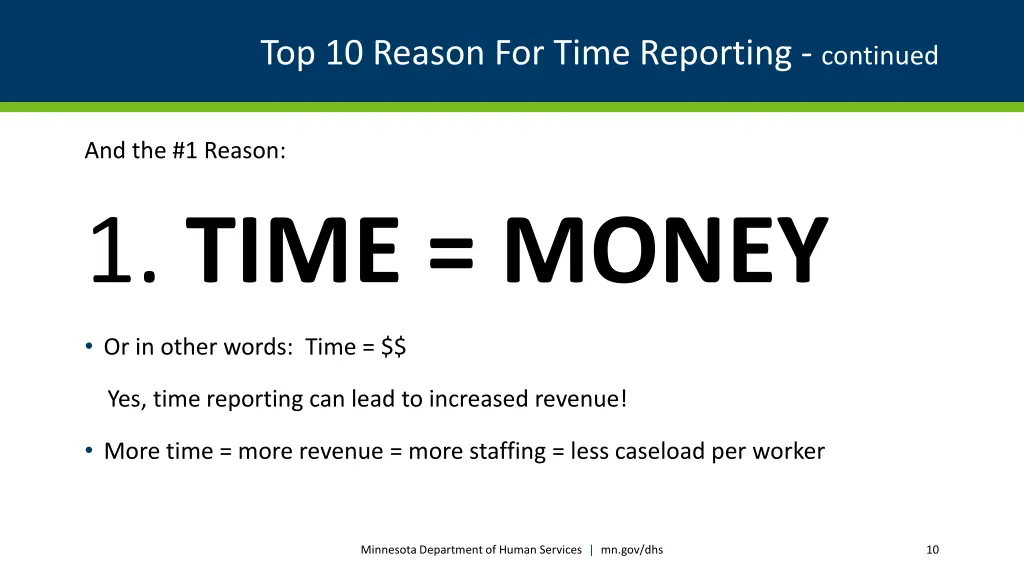 top 10 reason for time reporting continued 2