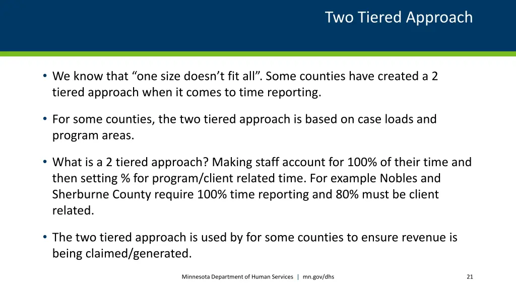 two tiered approach