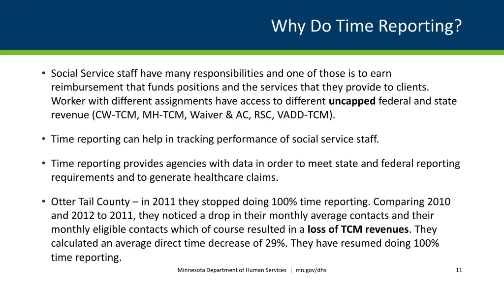 why do time reporting