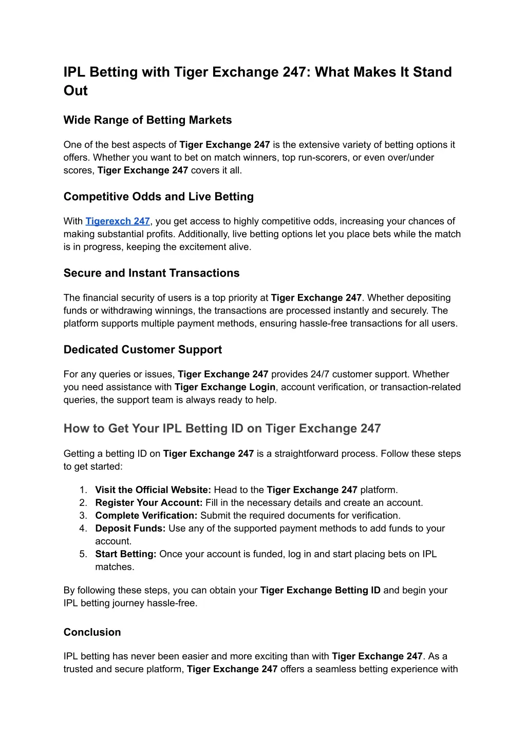 ipl betting with tiger exchange 247 what makes
