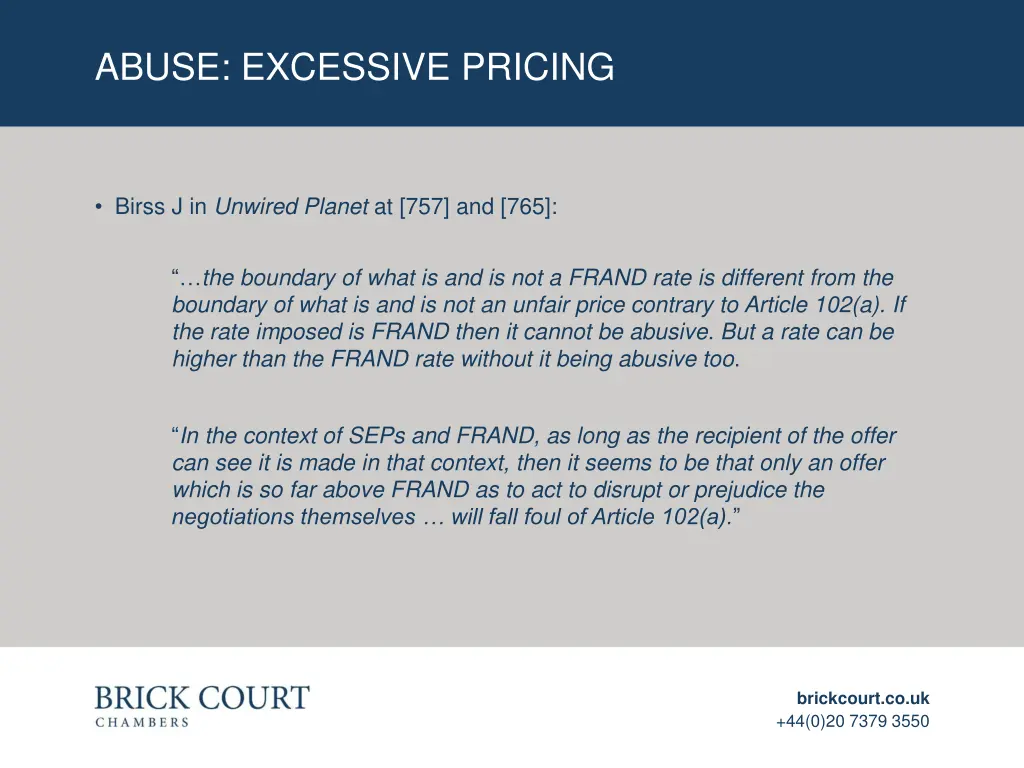 abuse excessive pricing