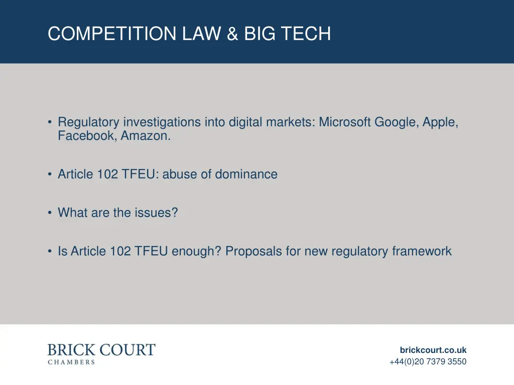 competition law big tech