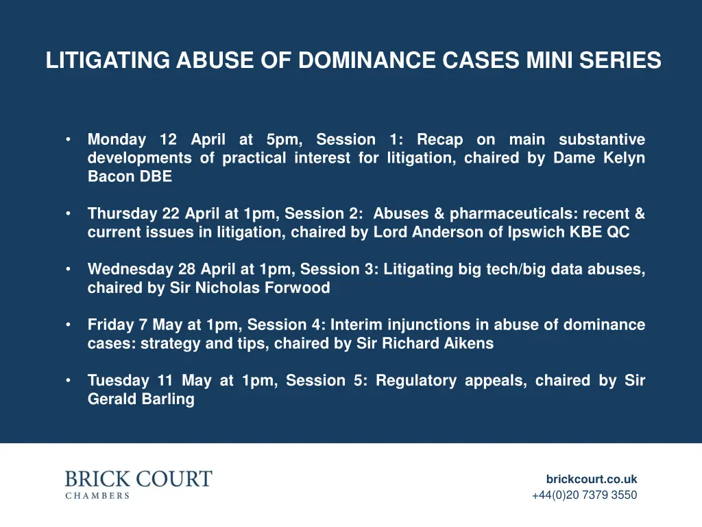 litigating abuse of dominance cases mini series 1