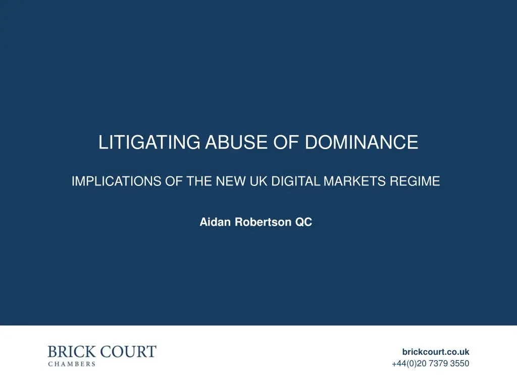 litigating abuse of dominance