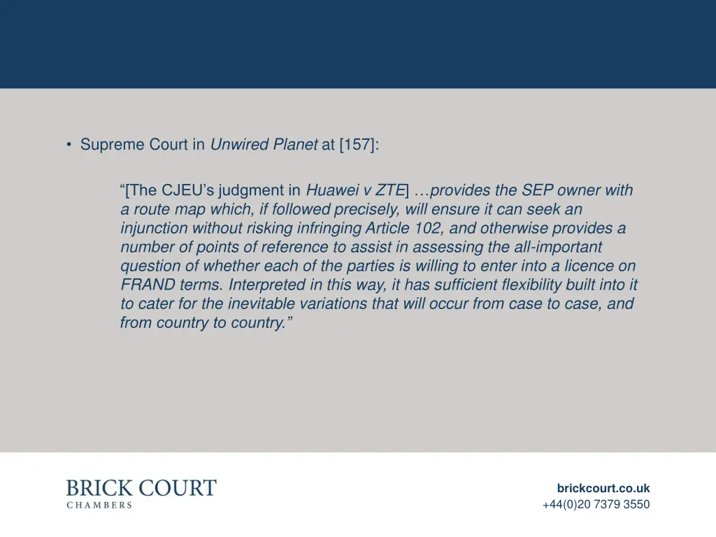 supreme court in unwired planet at 157