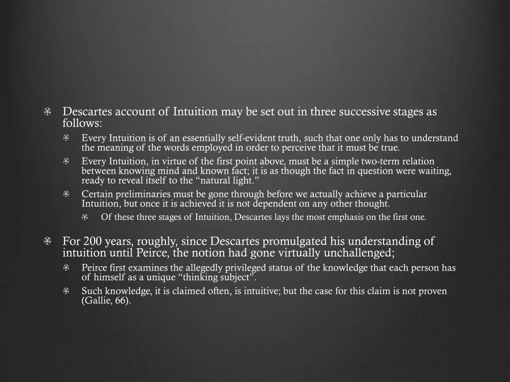 descartes account of intuition