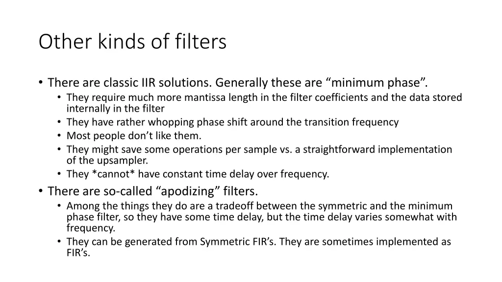other kinds of filters