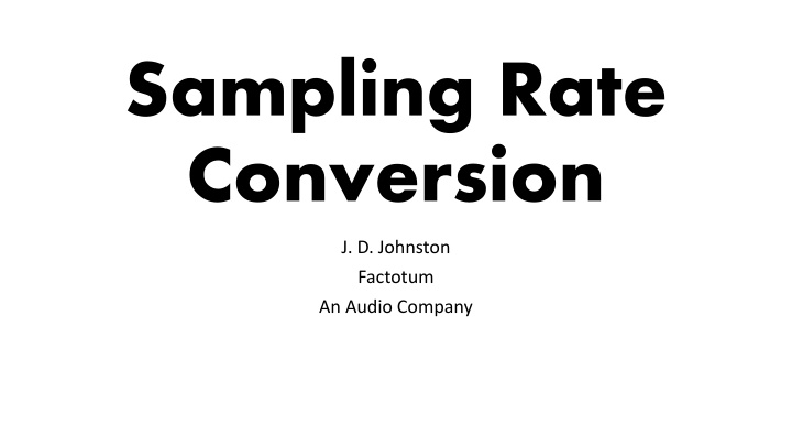 sampling rate conversion
