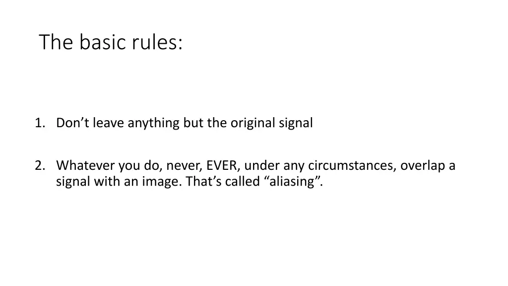 the basic rules