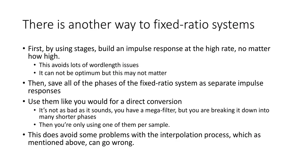 there is another way to fixed ratio systems