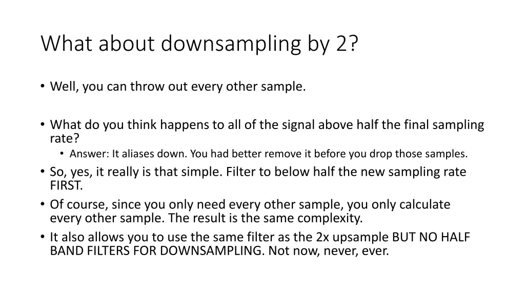 what about downsampling by 2