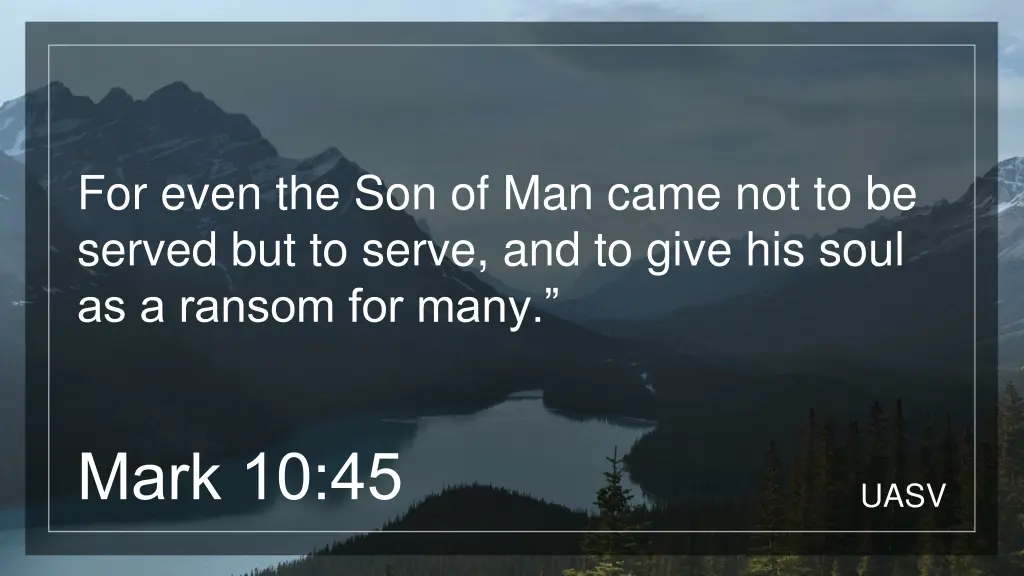 for even the son of man came not to be served