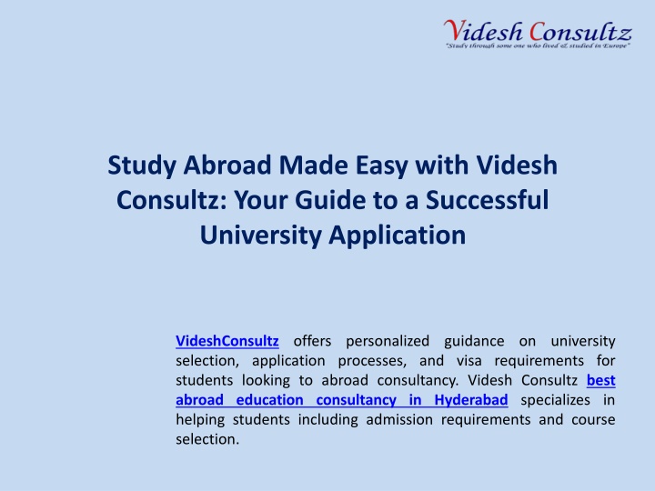 study abroad made easy with videsh consultz your