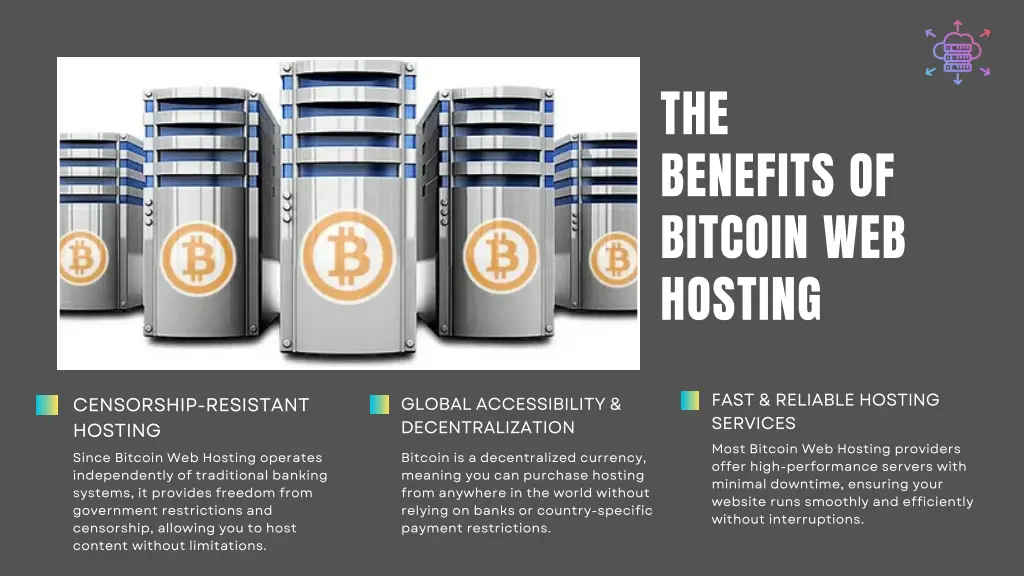the benefits of bitcoin web hosting