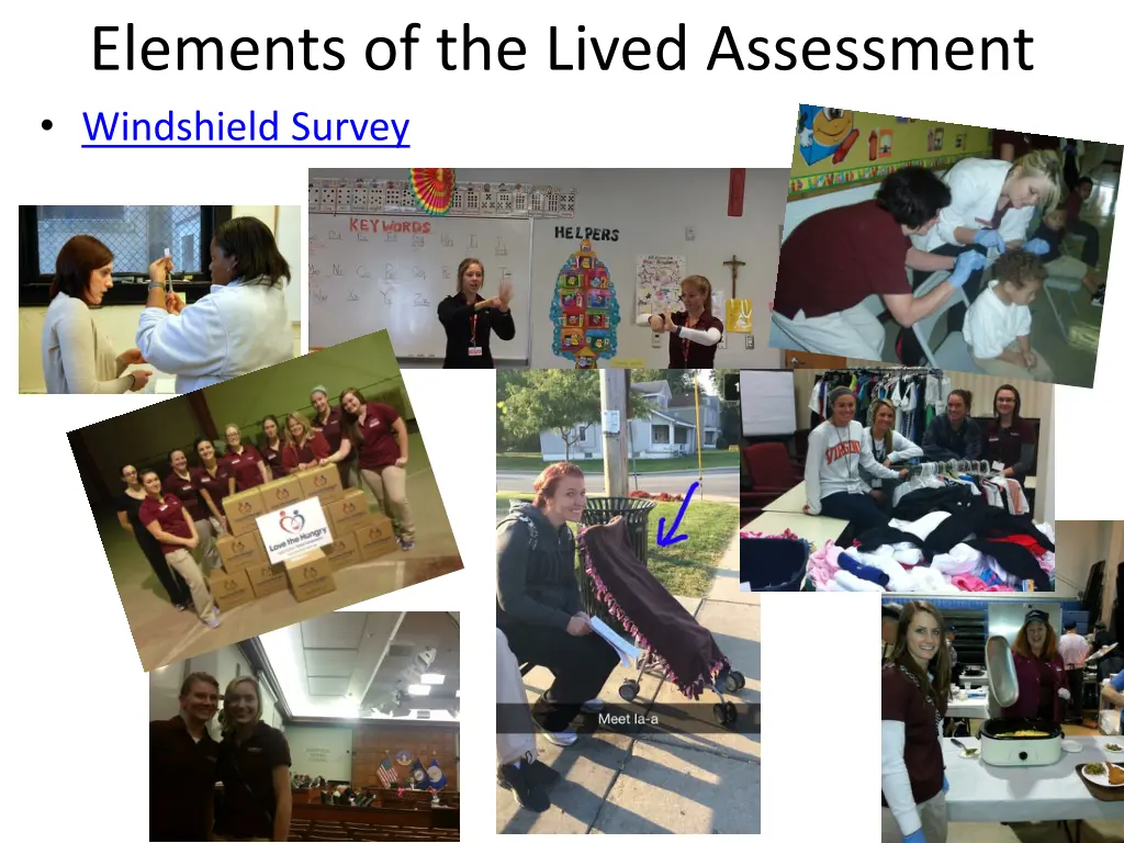 elements of the lived assessment windshield survey