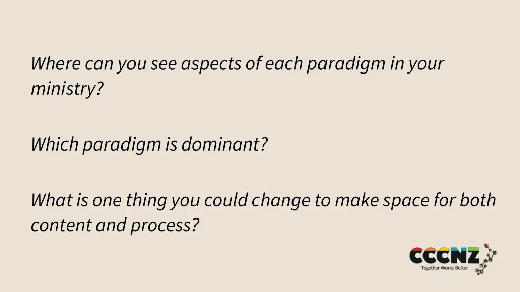 where can you see aspects of each paradigm