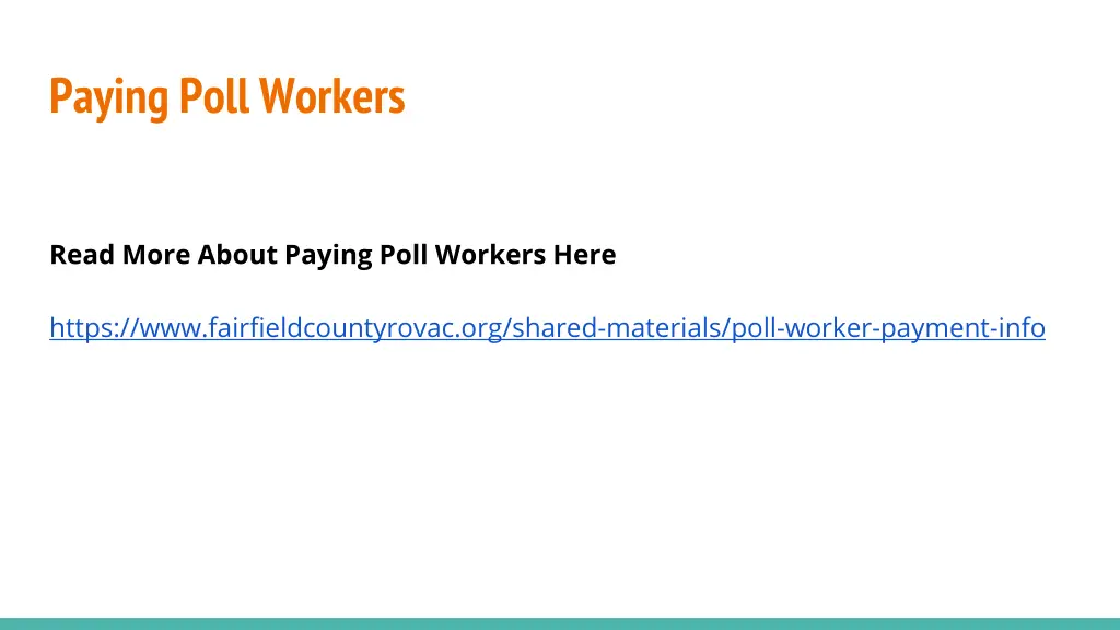 paying poll workers