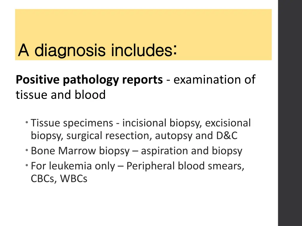 a diagnosis includes a diagnosis includes