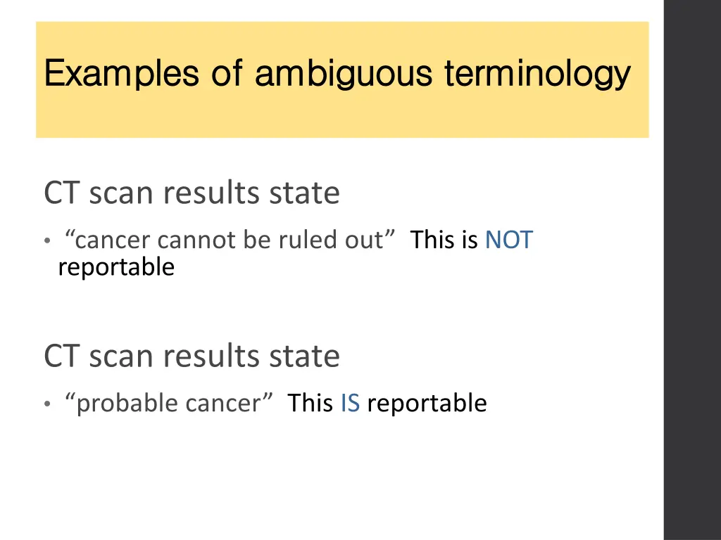examples of ambiguous terminology examples