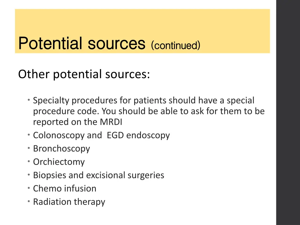 potential sources potential sources continued