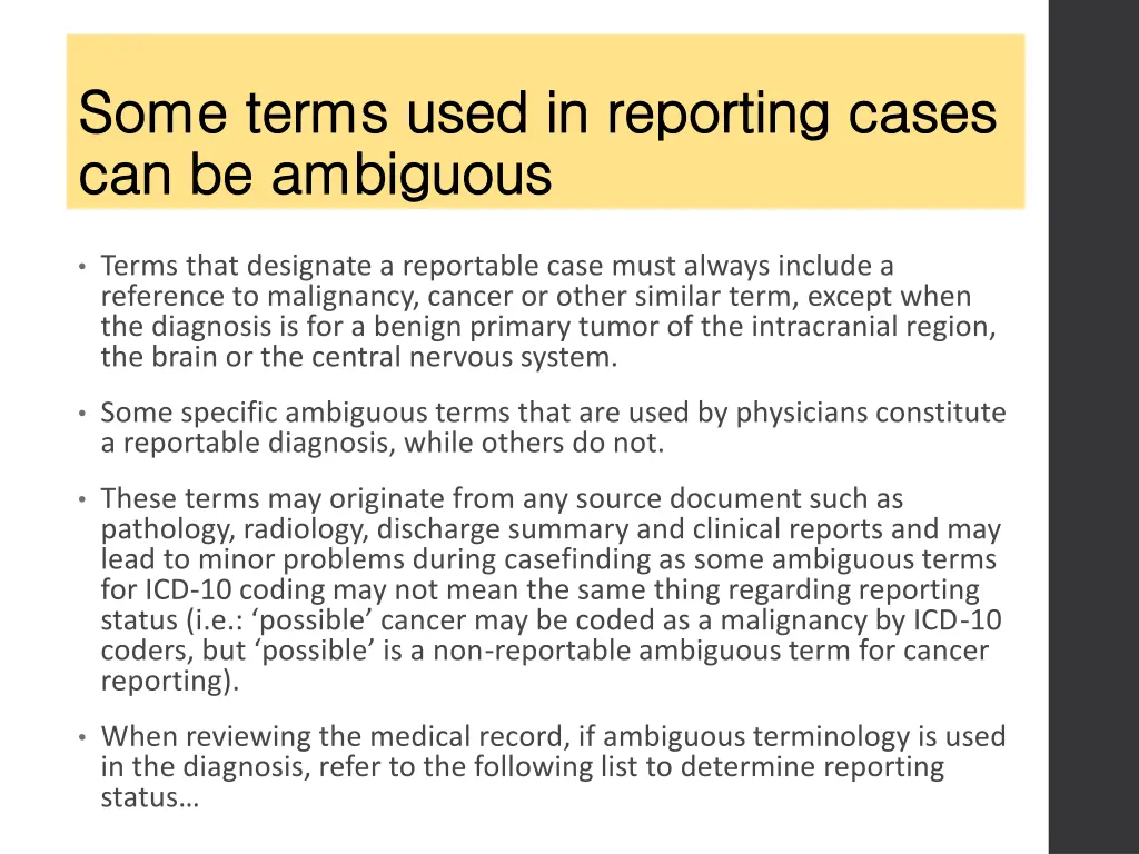 some terms used in reporting cases some terms