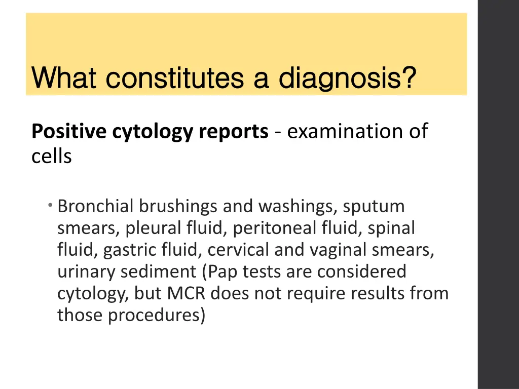 what constitutes a diagnosis what constitutes