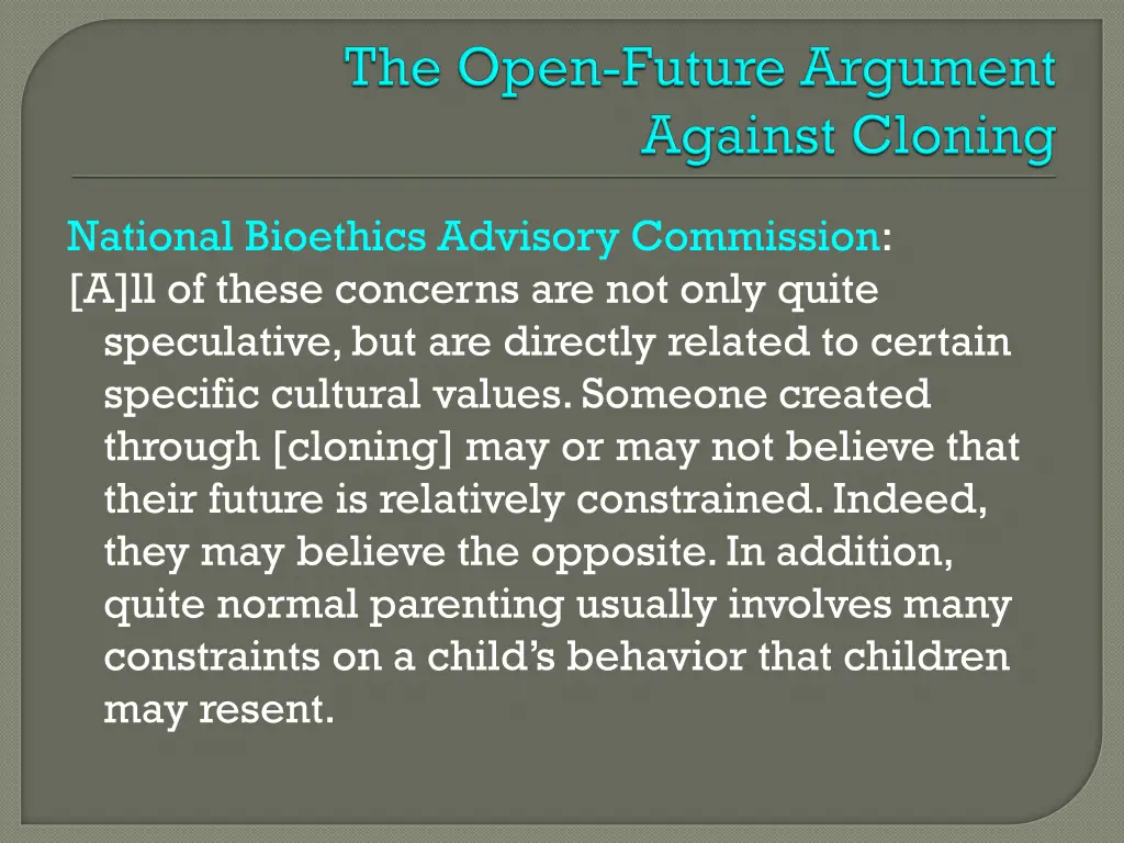 national bioethics advisory commission