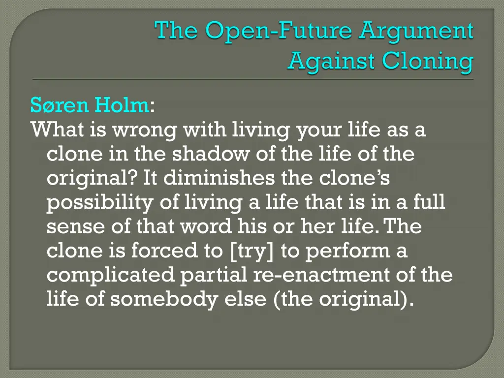 s ren holm what is wrong with living your life
