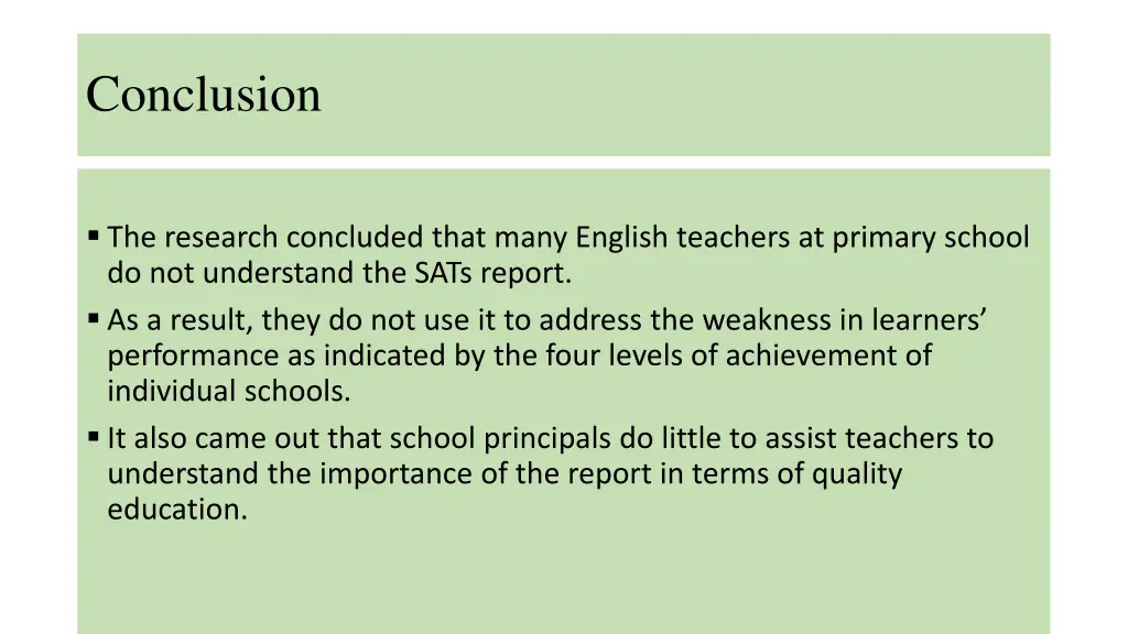 conclusion