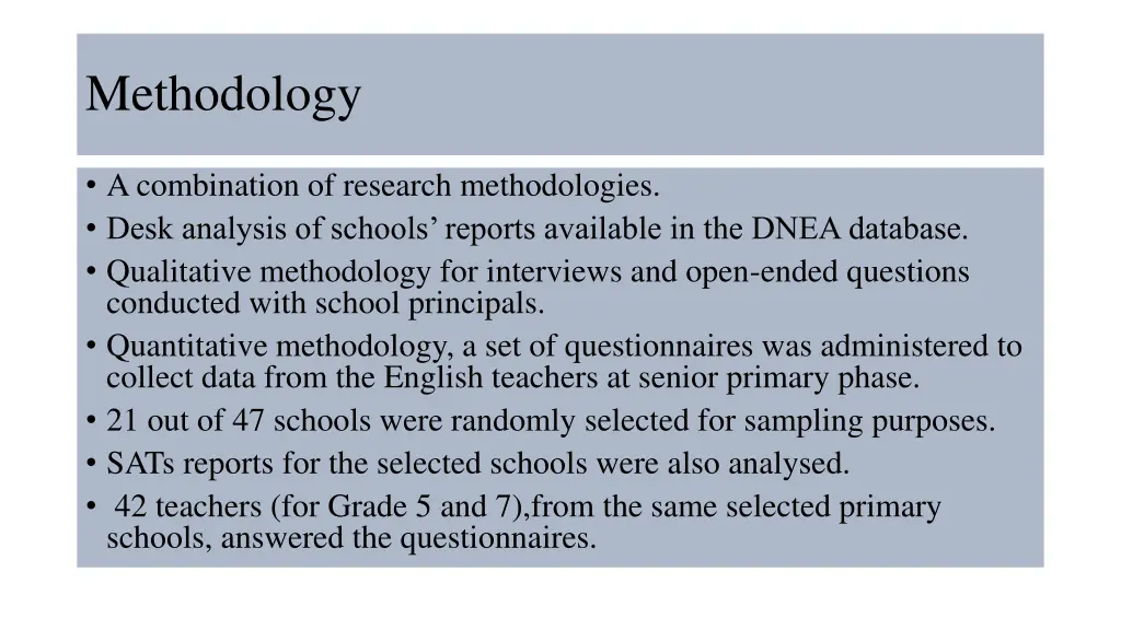 methodology