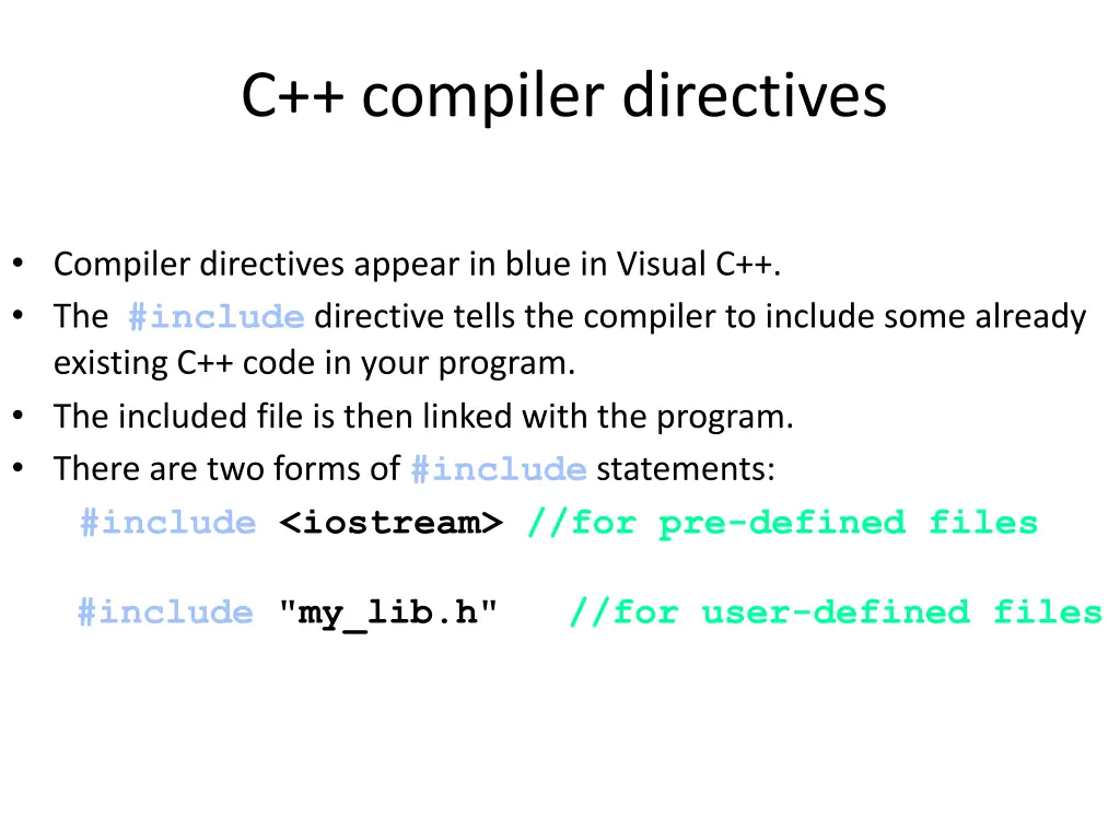 c compiler directives