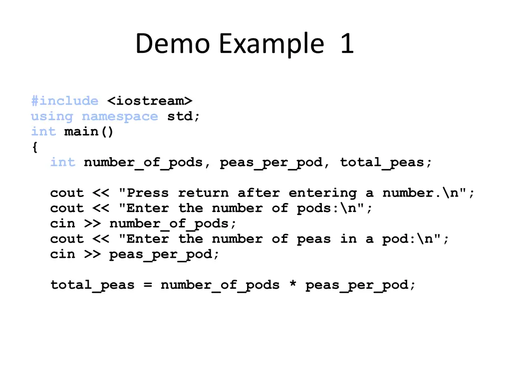 demo example 1