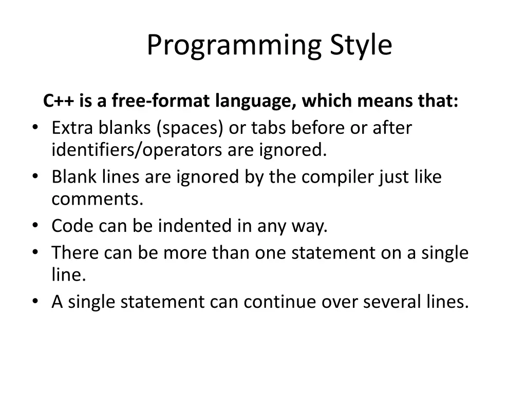 programming style