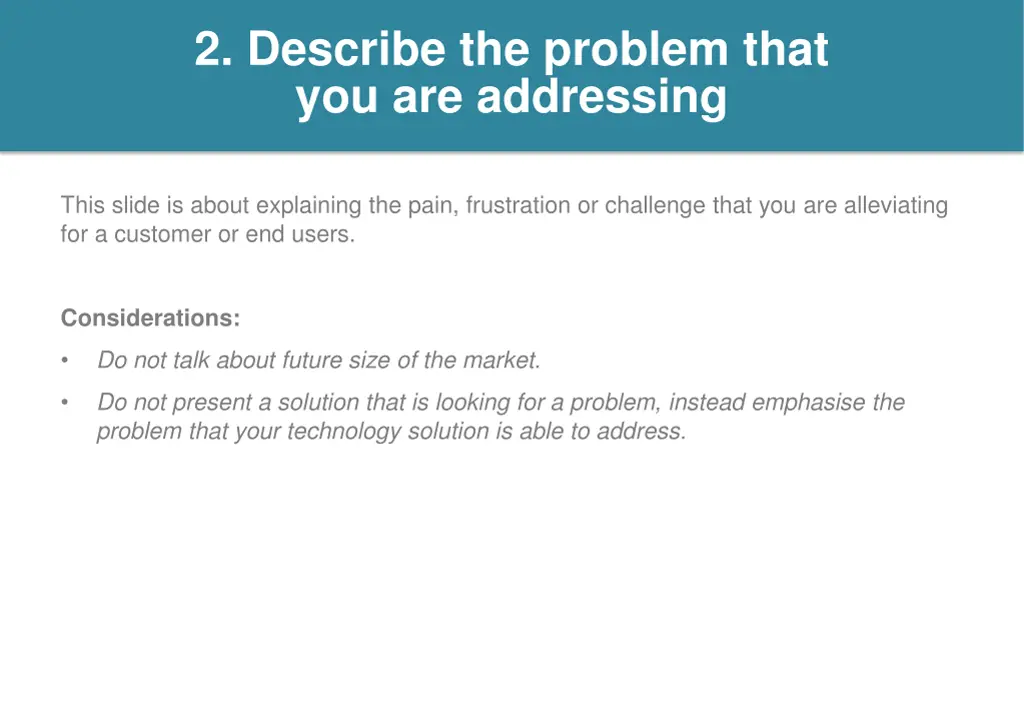 2 describe the problem that you are addressing