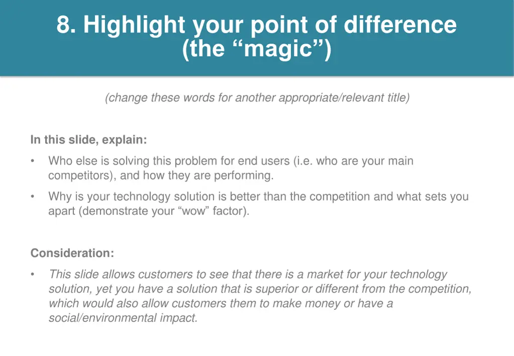 8 highlight your point of difference the magic
