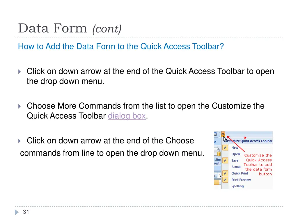 data form cont