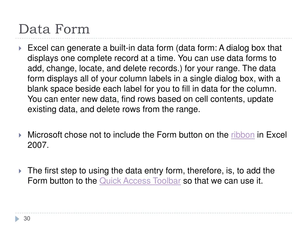 data form